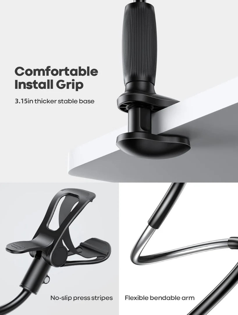 Hands-Free Flexible Long Arm Phone Holder – Bed & Desk Mount